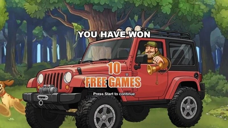 Hunt the Bucks - démarrage des Free Games avec panneau Booster et Hunter-Wild